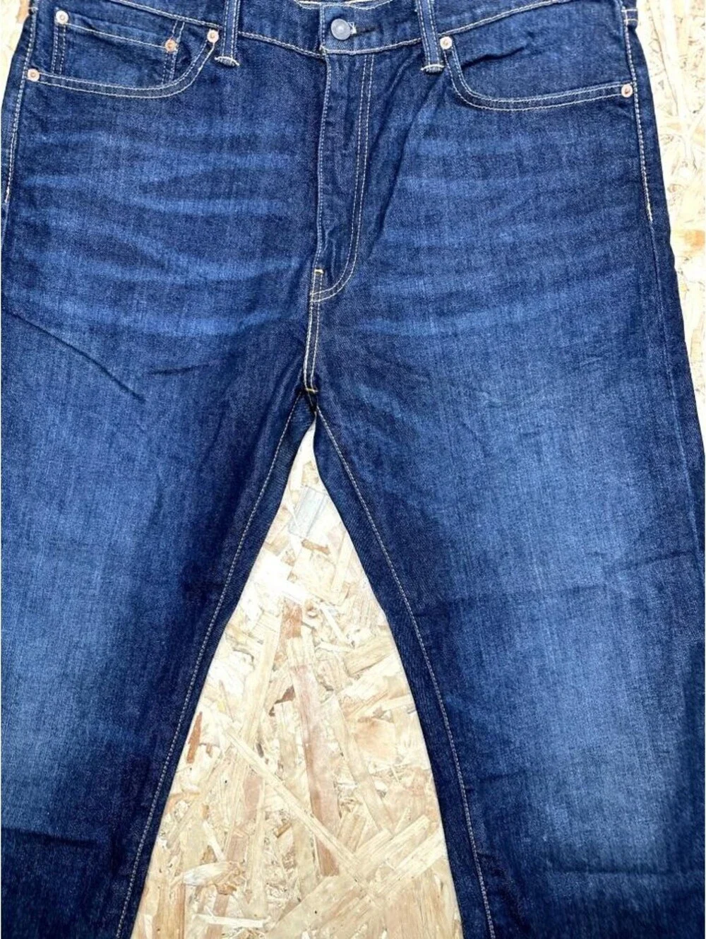 Levis 505 Regular Fit Jeans Mens 38x27 Blue Denim Straight Leg Pants